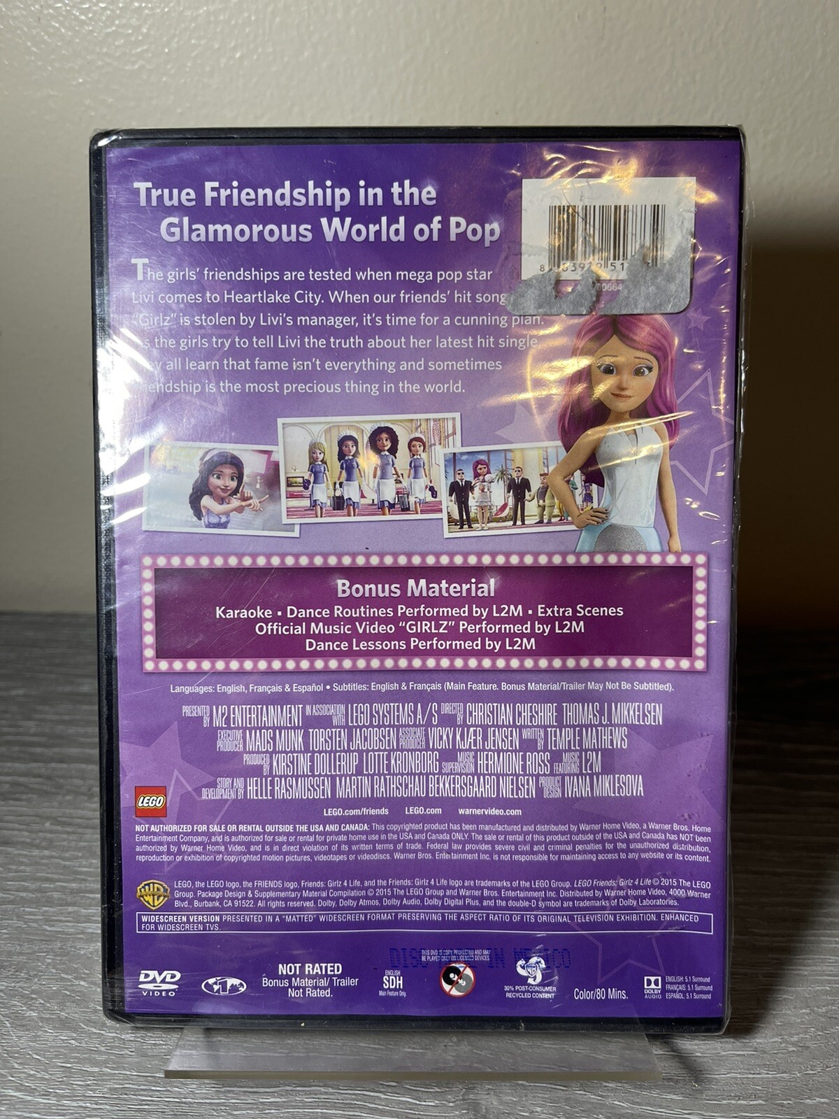 New LEGO Friends: Girlz 4 Life Original Movie (DVD, 2016) Warner Bros. 80 mins