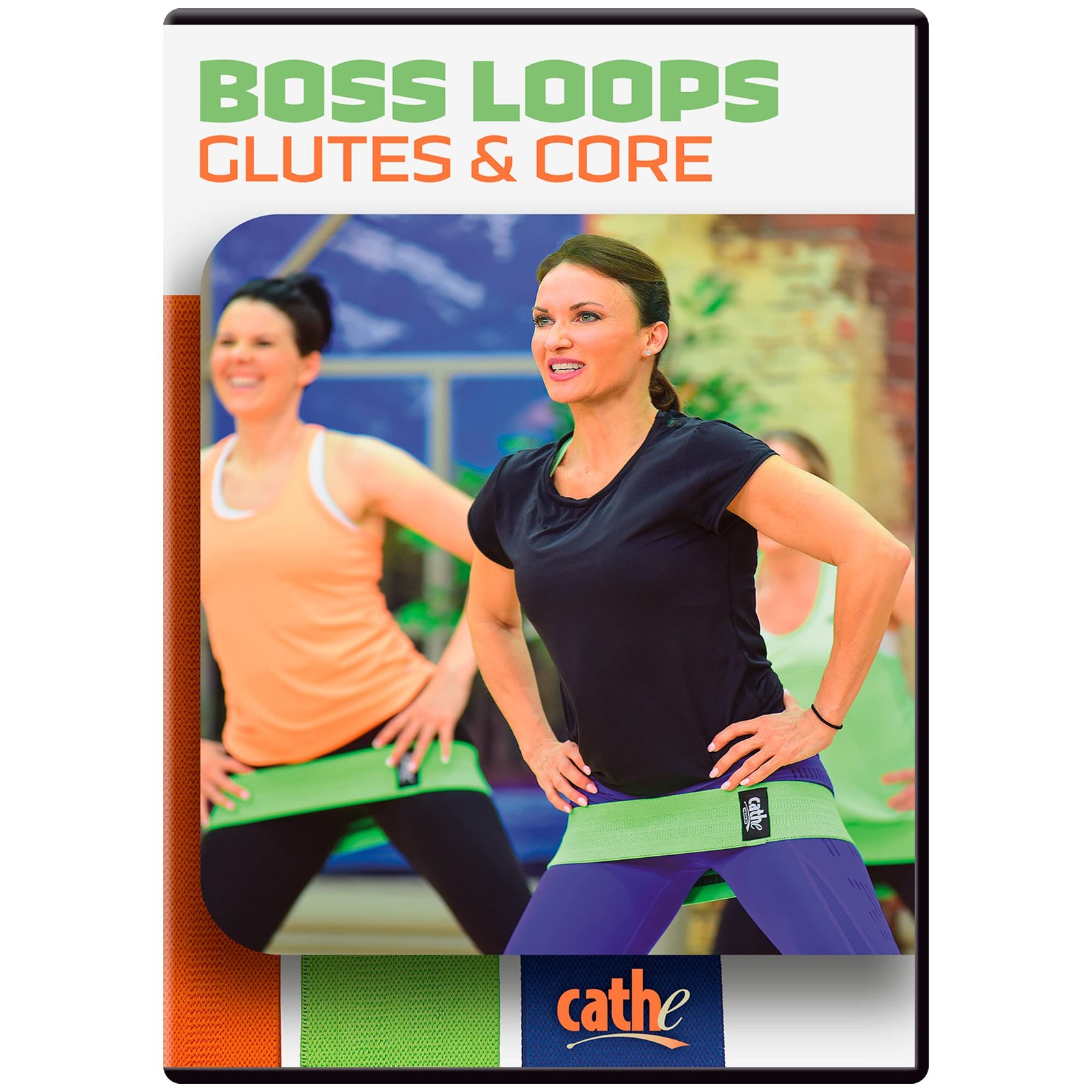 Cathe Friedrich Boss Loops Glutes & Core Low Impact Booty Band Resistance Ba…