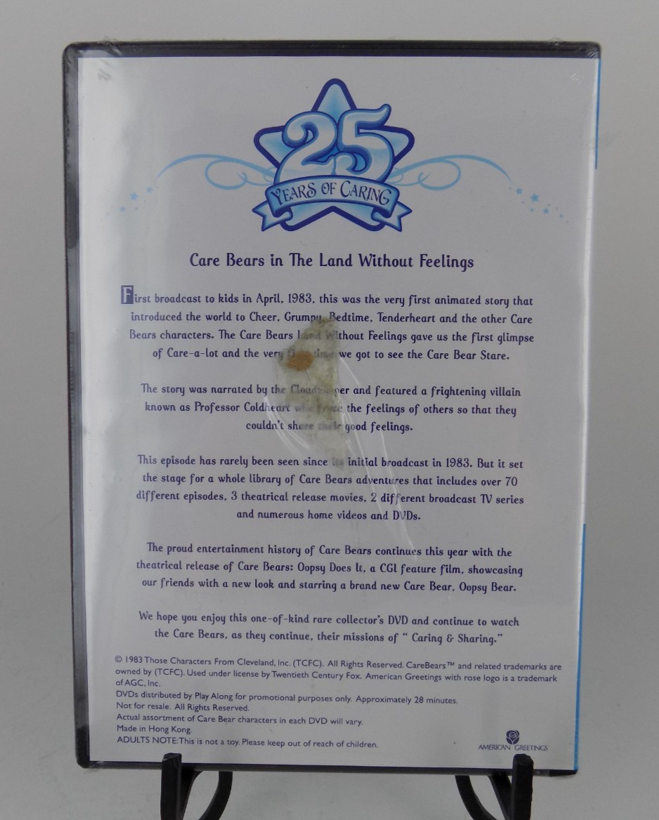 NEW and SEALED Care Bears: The Land Without Feelings on DVD! FREE SHIPPING!
