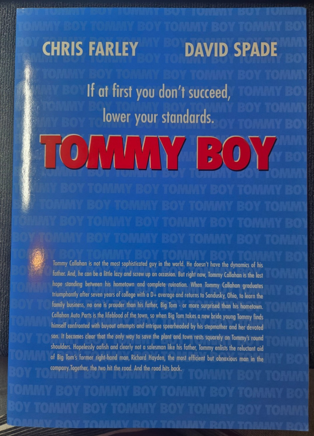 Tommy Boy, Synopsis Cover, Production Notes & 4 Press Photo’s . Lot6