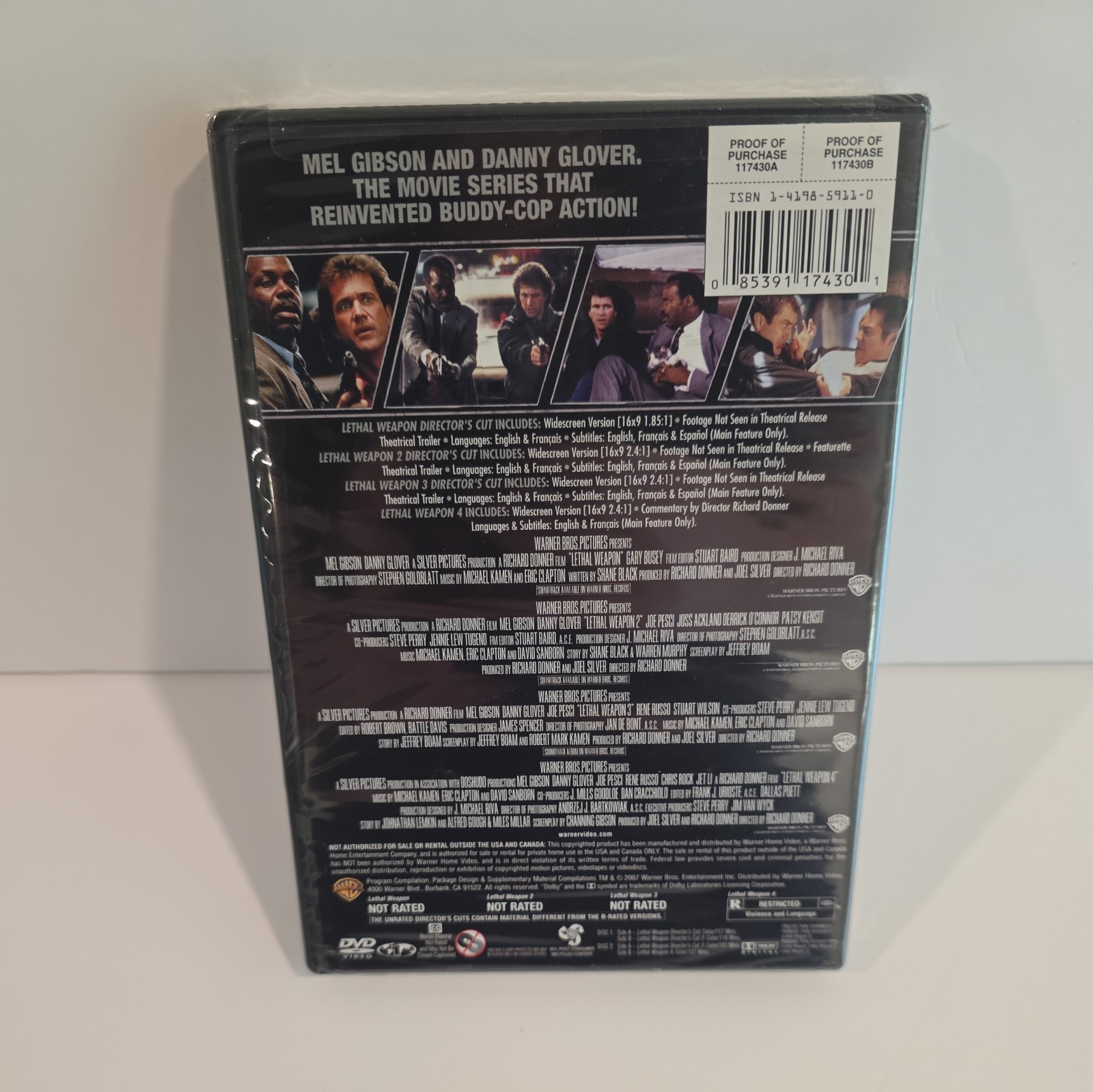 BRAND NEW SEALED 4 Film Favorites: Lethal Weapon 1-4