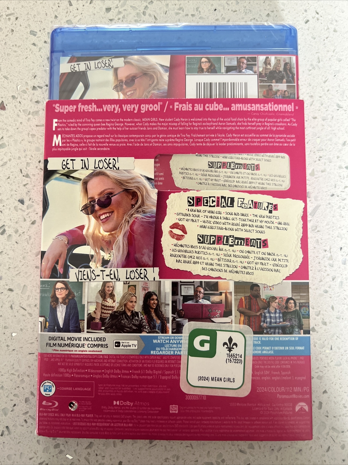 Mean Girls – Blu-ray + Digital Code + Slipcover – BRAND NEW FACTORY SEALED