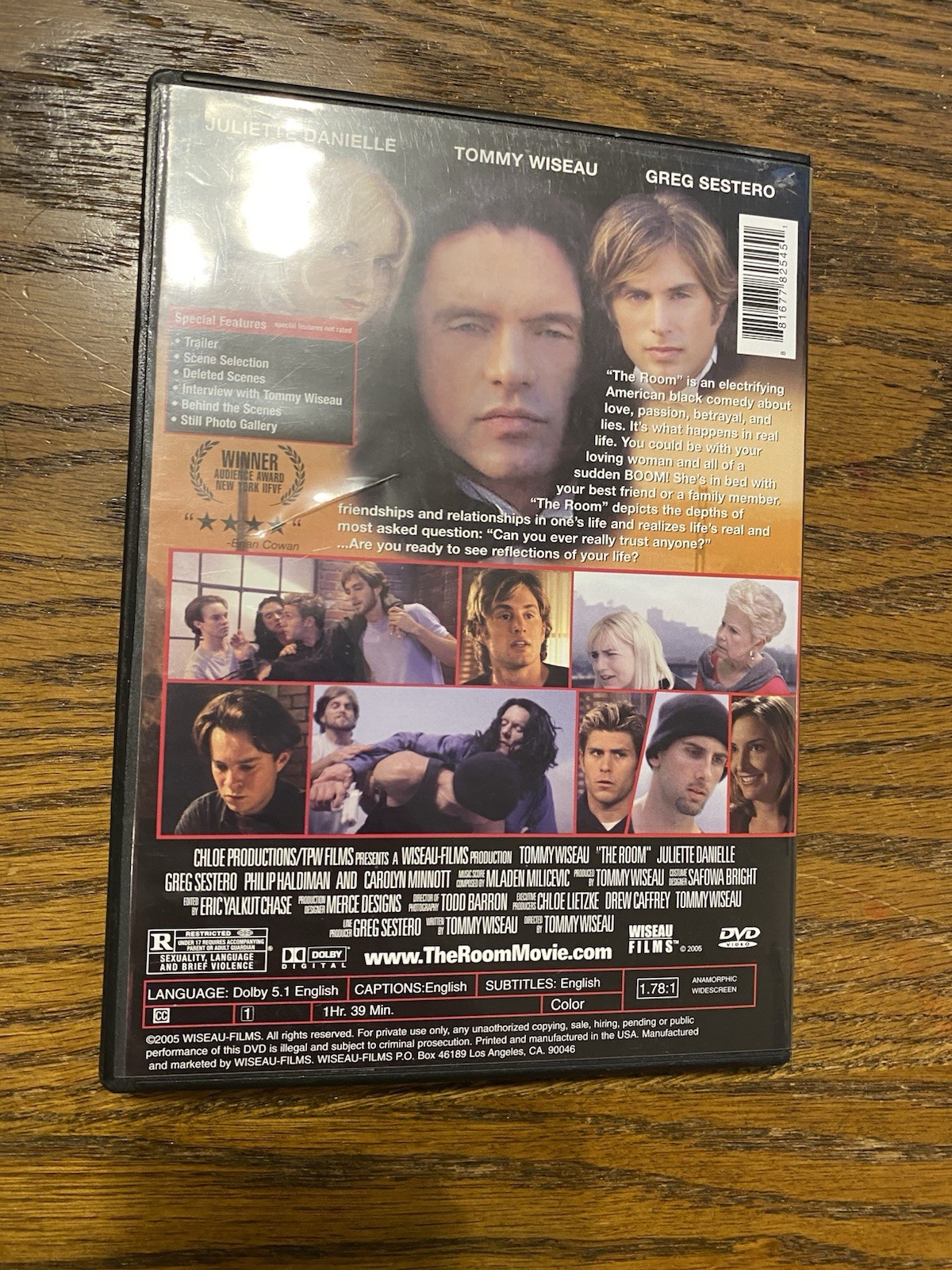 The Room Tommy Wiseau Juliette Danielle DVD Rare Oop Dark Comedy Cult Film