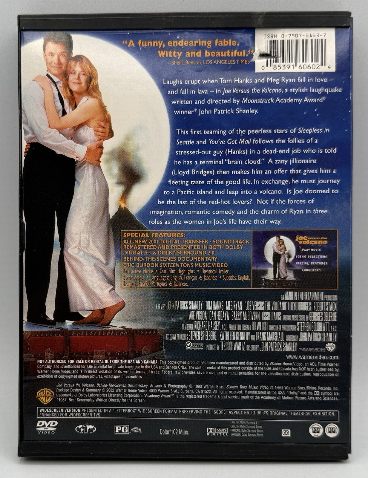 Joe Versus the Volcano (DVD Widescreen) Tom Hanks Meg Ryan 2002