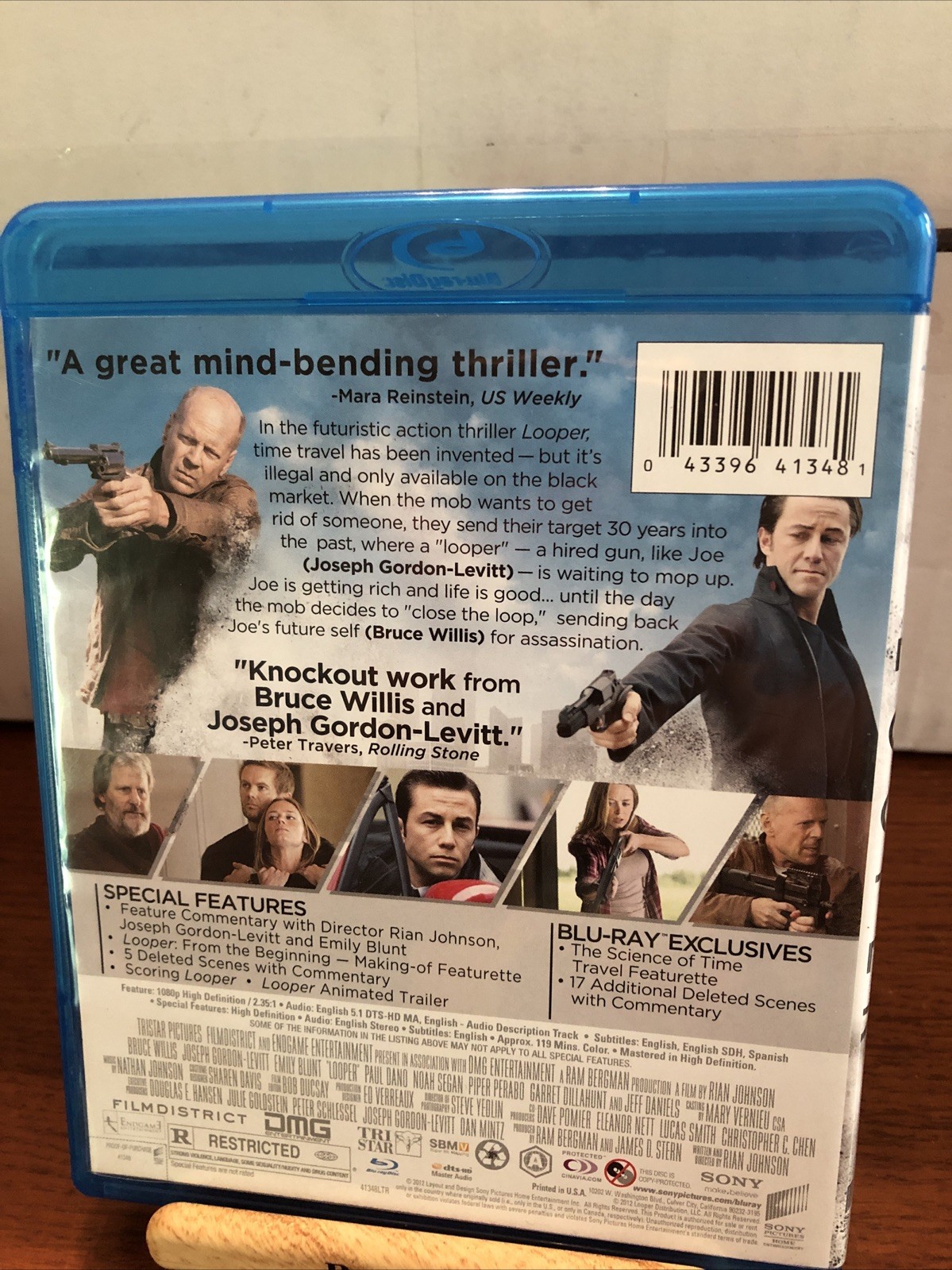 Looper (2012) Blu-ray (Bruce Willis, Emily Blunt, Joseph Gordon-Levitt)