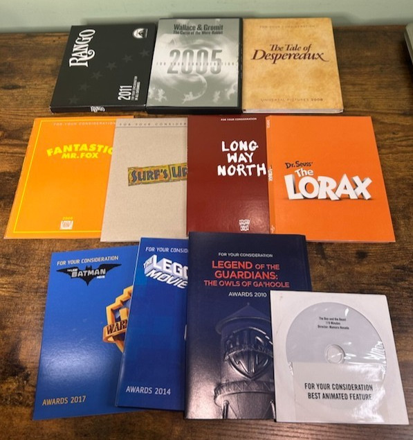 FYC DVD Lot Of 11 Animated Films Lego Lorax Surf’s Up Mr. Fox Wallace Gromit