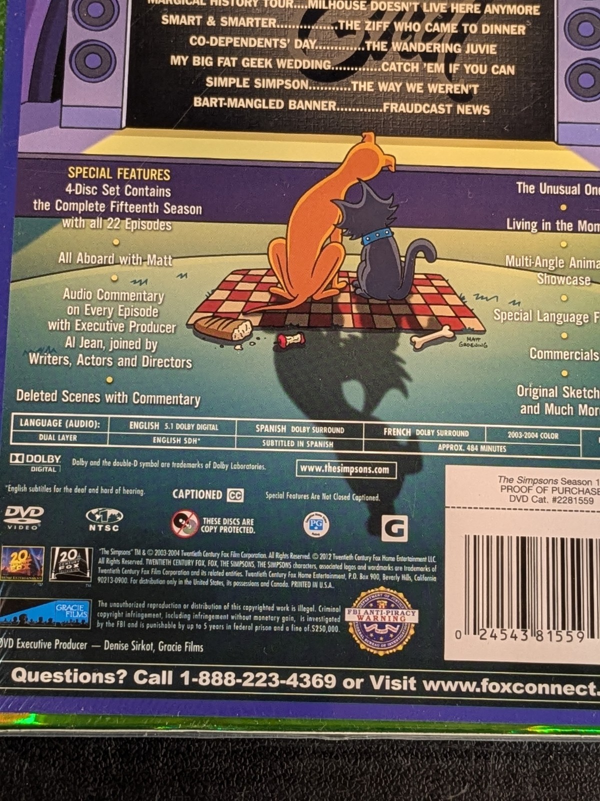 The Simpsons: the Fifteenth Season DVD Set Brand New Sealed