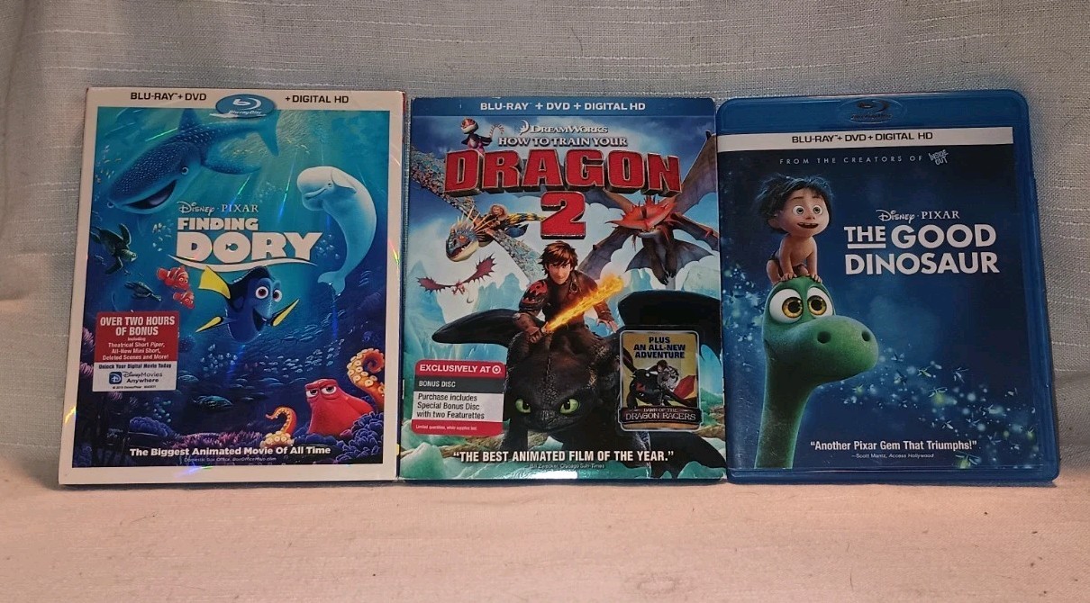 DISNEY & DreamWorks BLU-RAY + DVD + LENTICULAR SLIPCOVERS OF 2