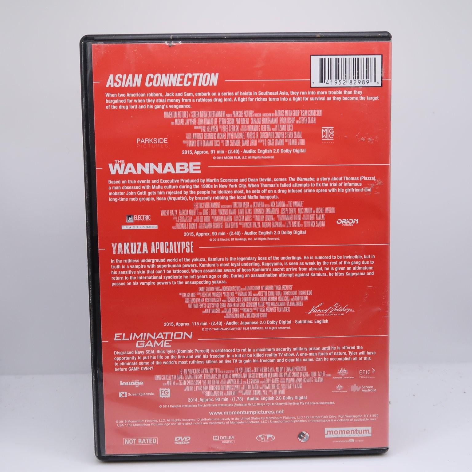 Killer Elite 2015 DVD 4 Feature Films Collection Steven Seagal Asian Connection