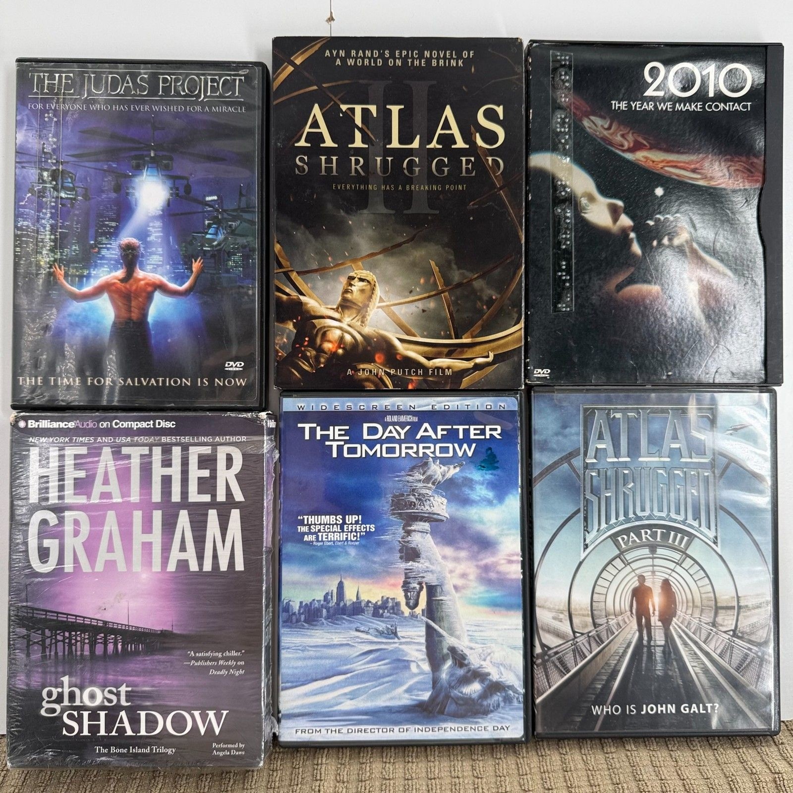 Sci-Fi Drama DVD Lot 6 Atlas Shrugged Judas Project Day After Tomorrow 2010