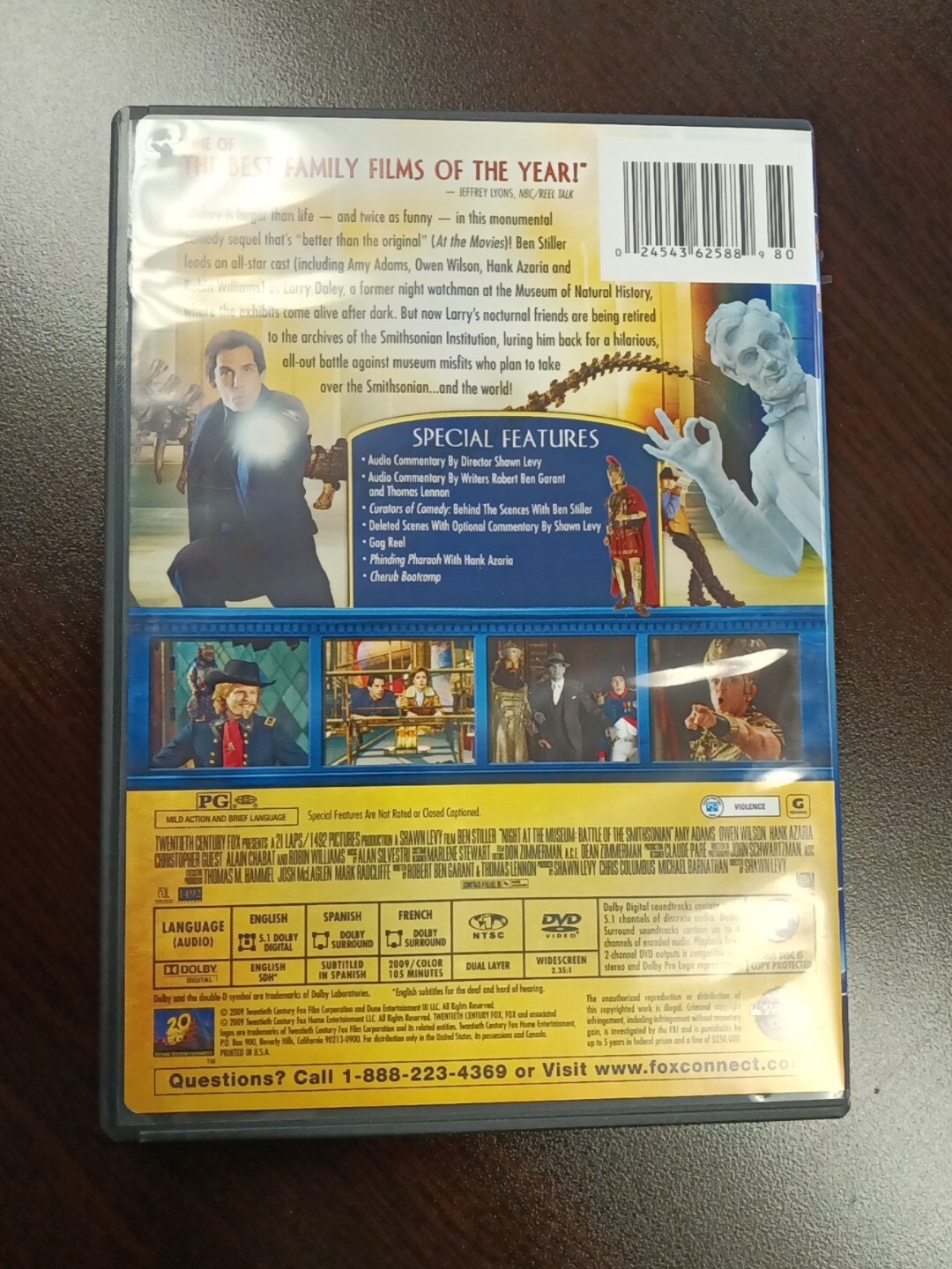 Night at the Museum Battle Of The Smithsonian (2009, DVD) Nice Shape Fast Ship