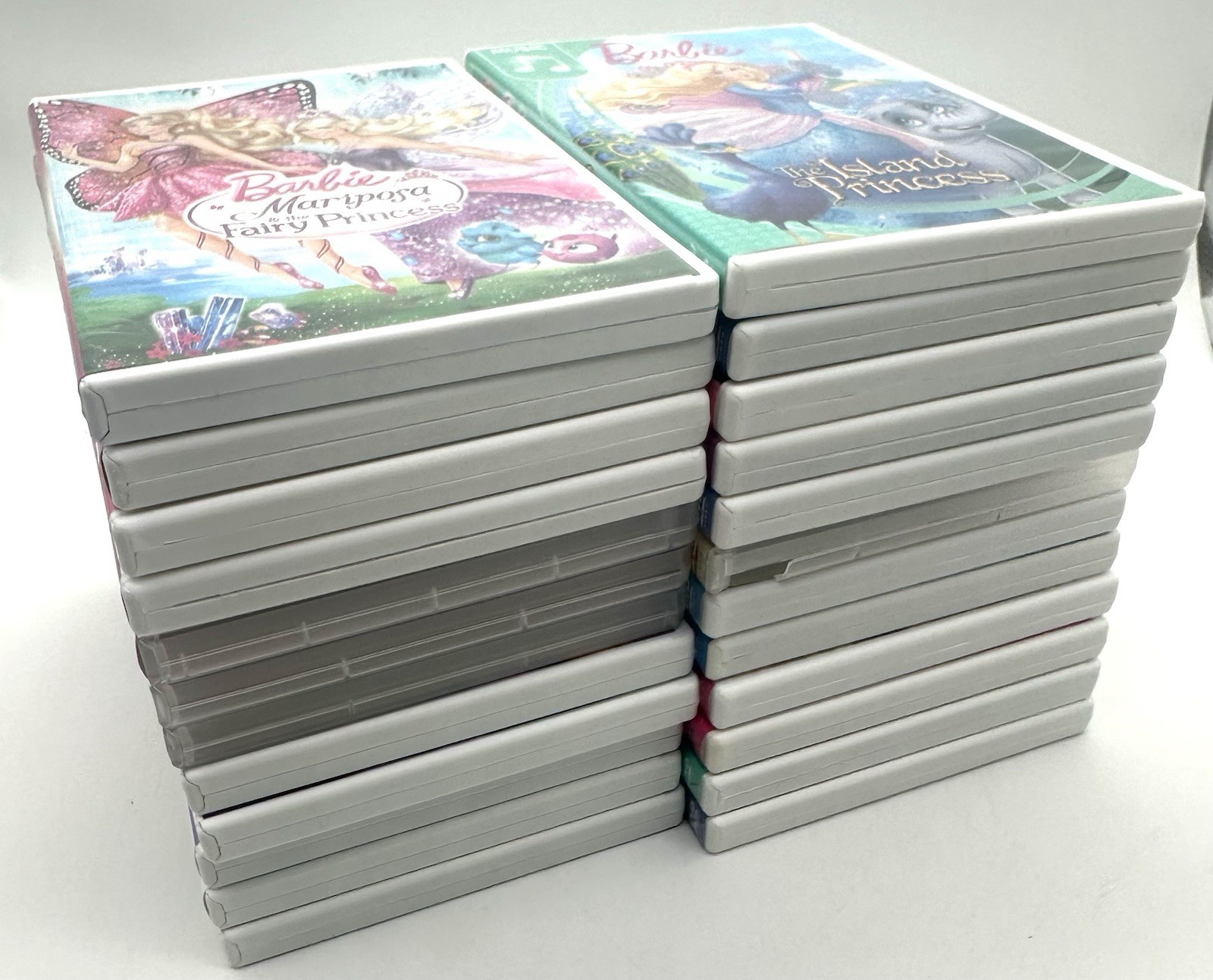 Lot of 24 Mattel Barbie Animated DVD Movie & TV Collection – Clean Discs – READ