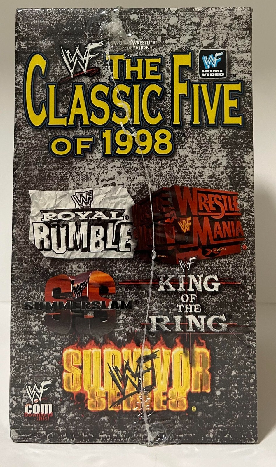 WWE WWF Classic 5 Five Of 1998 Box Set New VHS Tape SummerSlam KOTR Survivor WWC