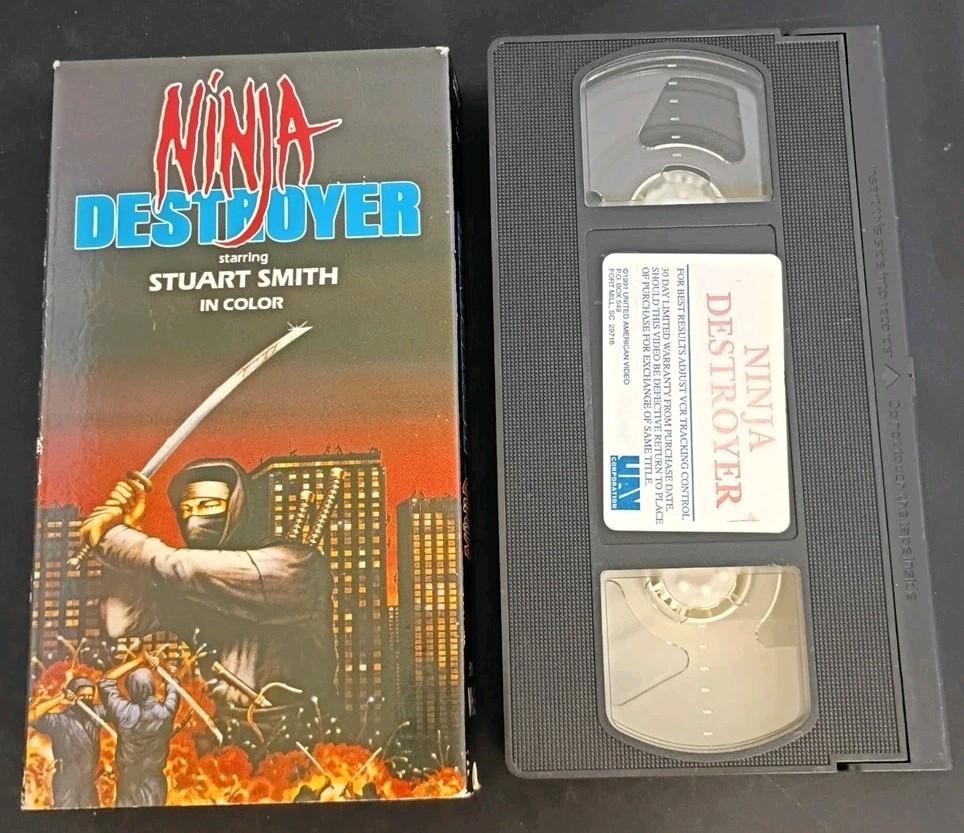Ninja Destroyer VHS VCR VideoTape: Stuart Smith 92 Minutes Vintage Martial Arts