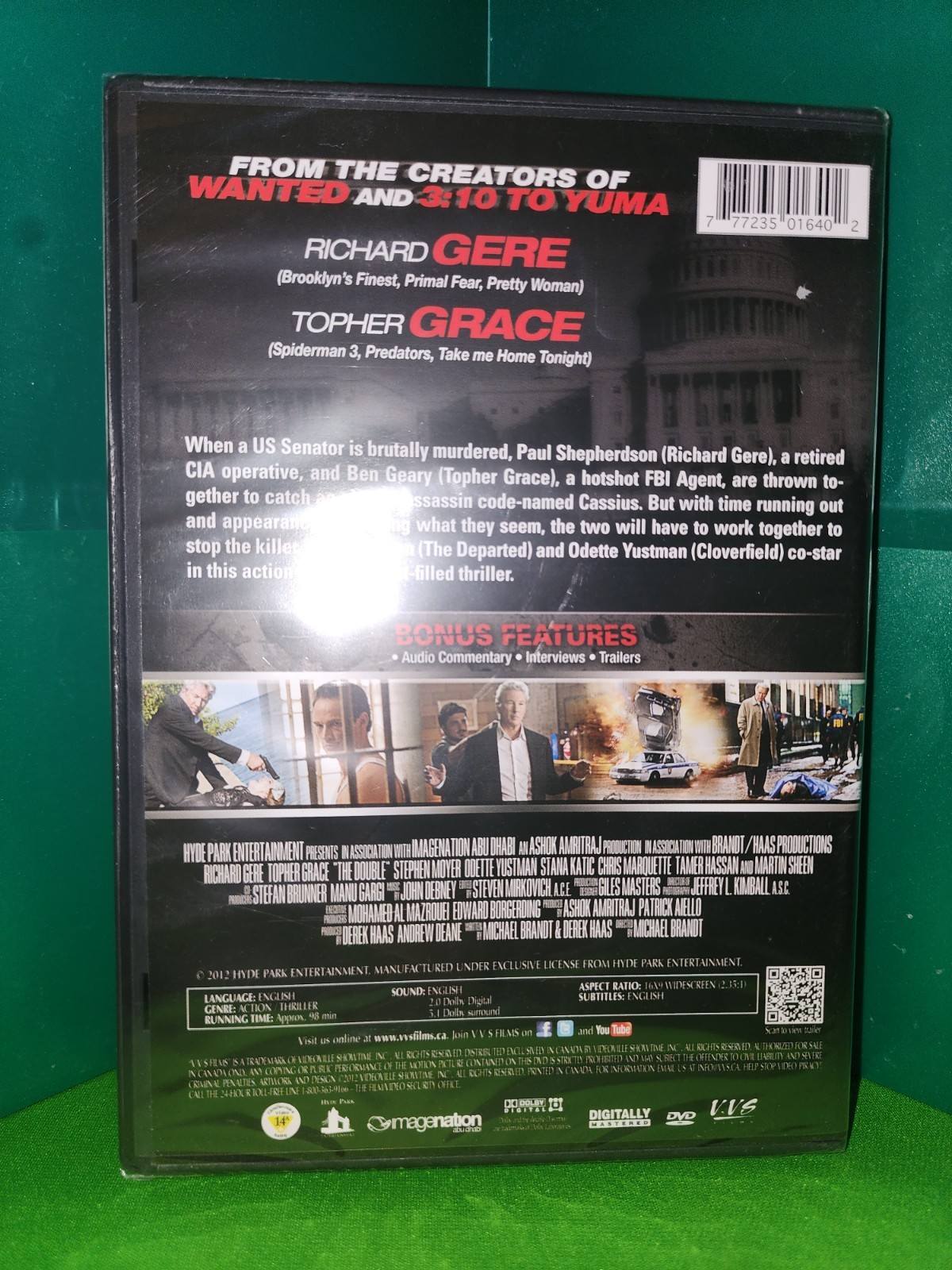 BRAND NEW – The Double (DVD, 2012, VVS Films) Topher Grace Richard Gere
