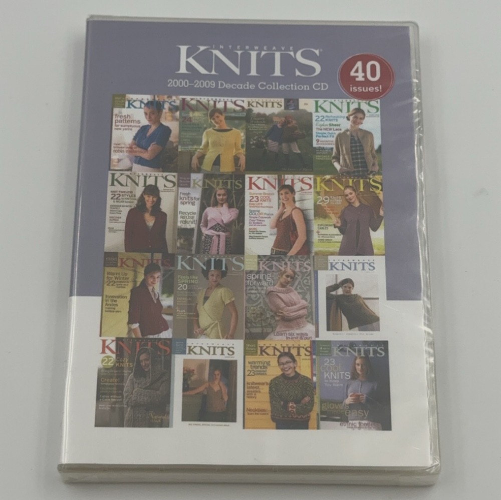 Interweave Knits 2000-2009 Decade Collection 40 Issues DVD-ROM magazine archive