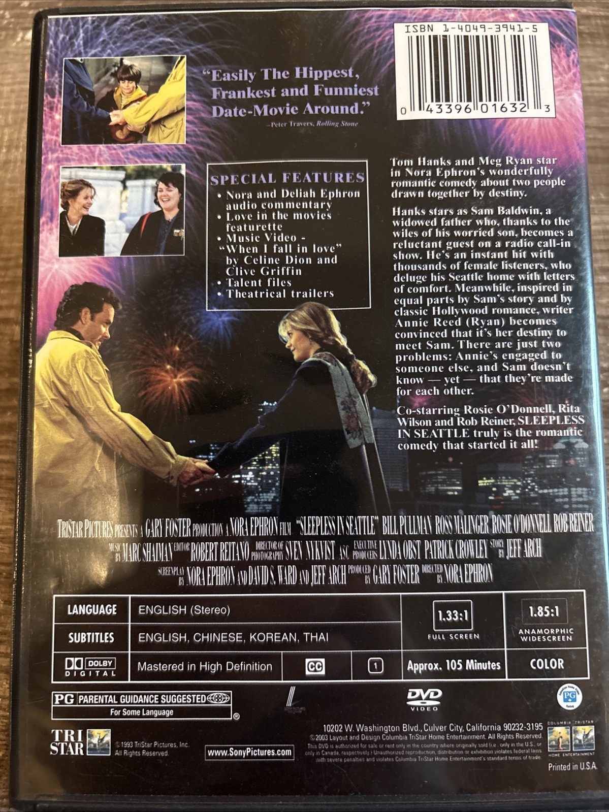 Sleepless in Seattle (DVD, 1993). Like New, Combine Ship. B4