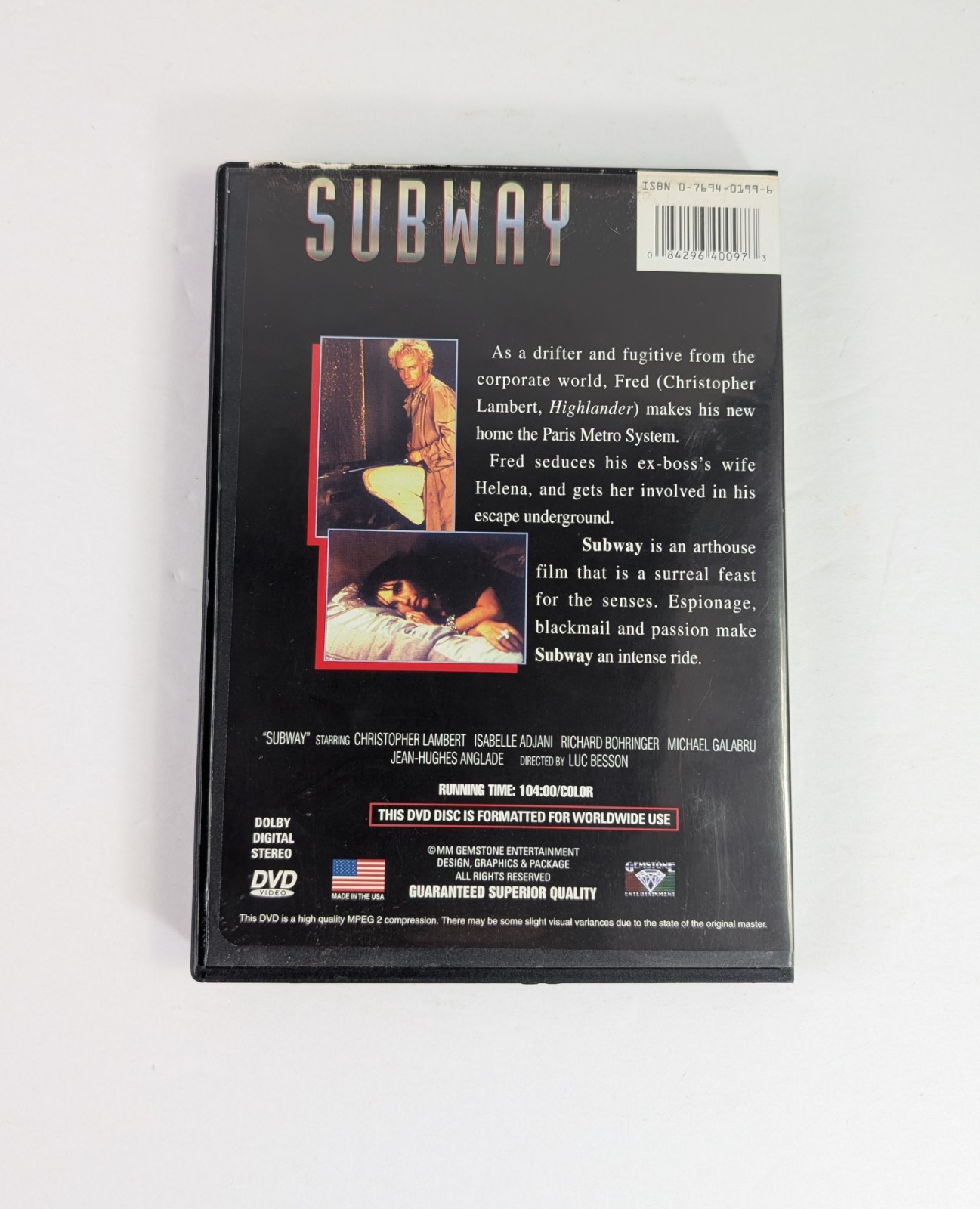 Subway DVD 1985 French Thriller Film Movie