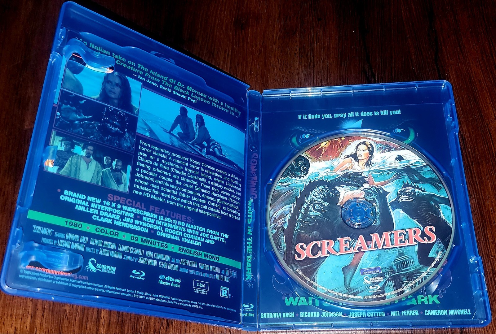 Screamers (1980) Blu Ray OOP RARE Scorpion Releasing Barbara Bach Roger Corman