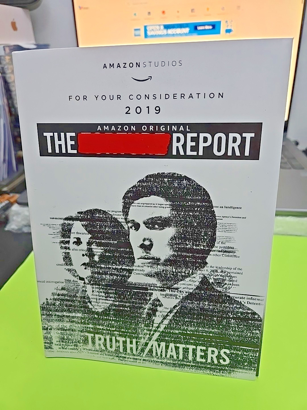 The Report FYC DVD Awards Promo Screener Adam Driver Jon Hamm