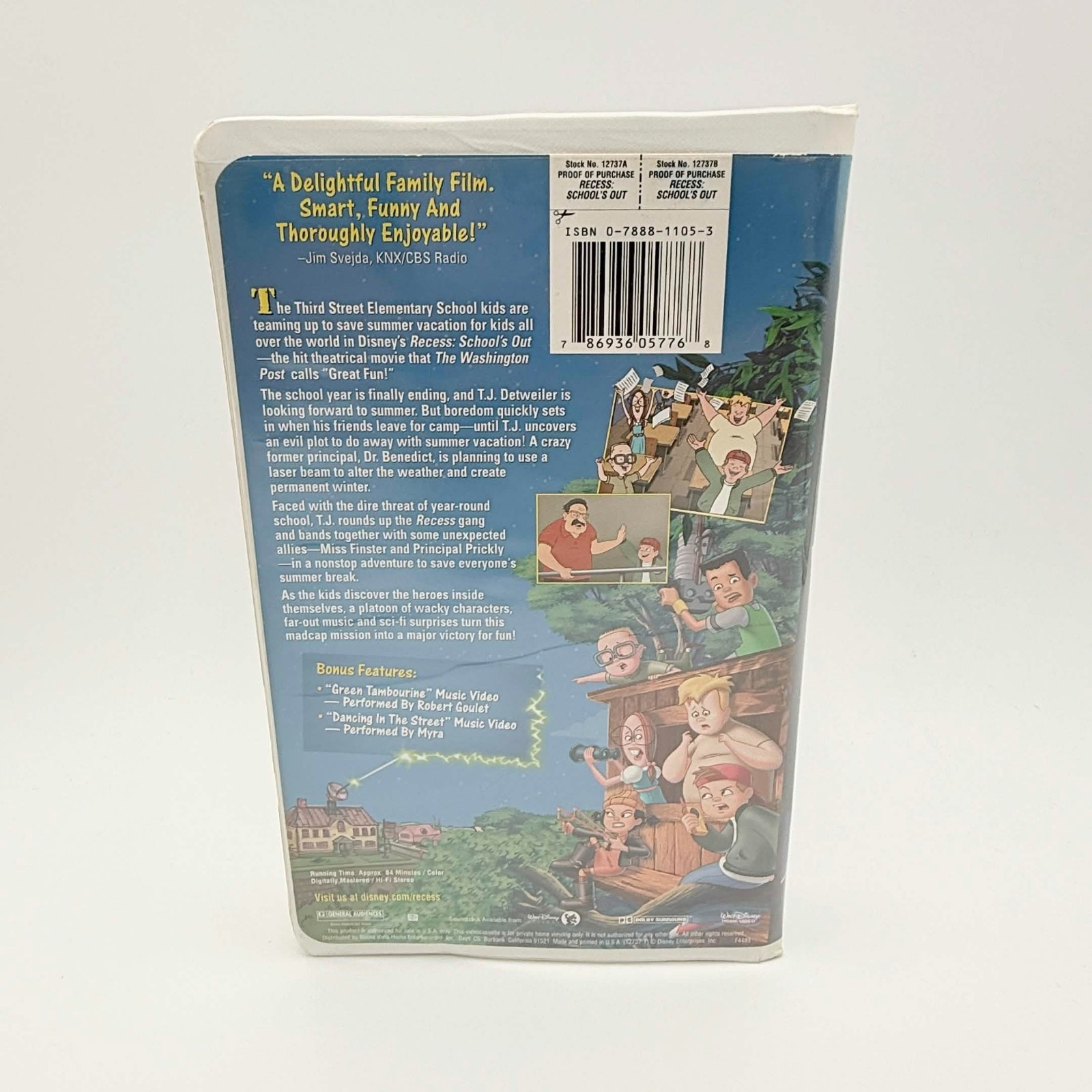 Disney Recess School’s Out VHS 2001 Clamshell Walt Disney Home Video Tested