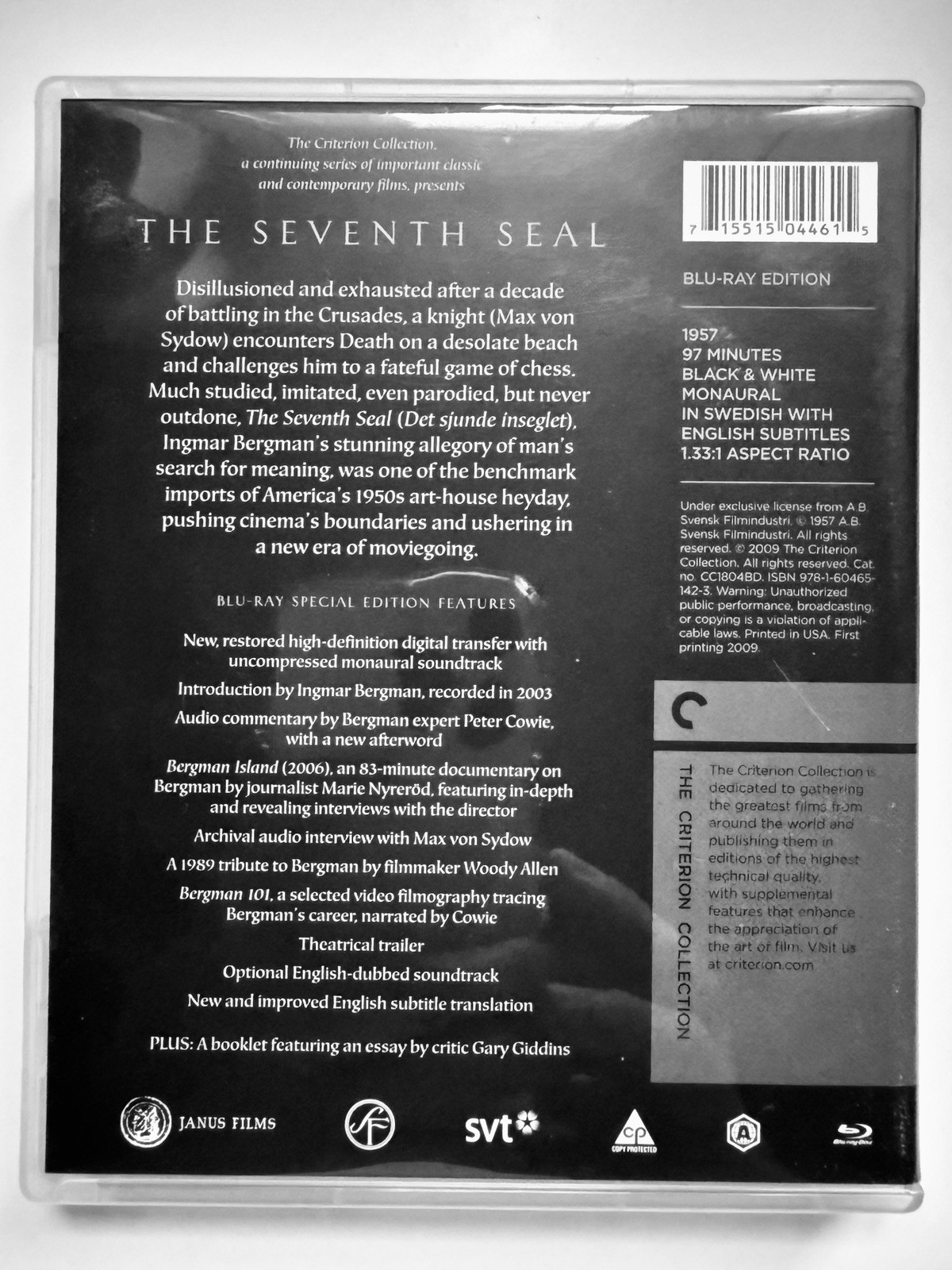 The Seventh Seal (Criterion Collection) (Blu-ray, 1957) Ingmar Bergman