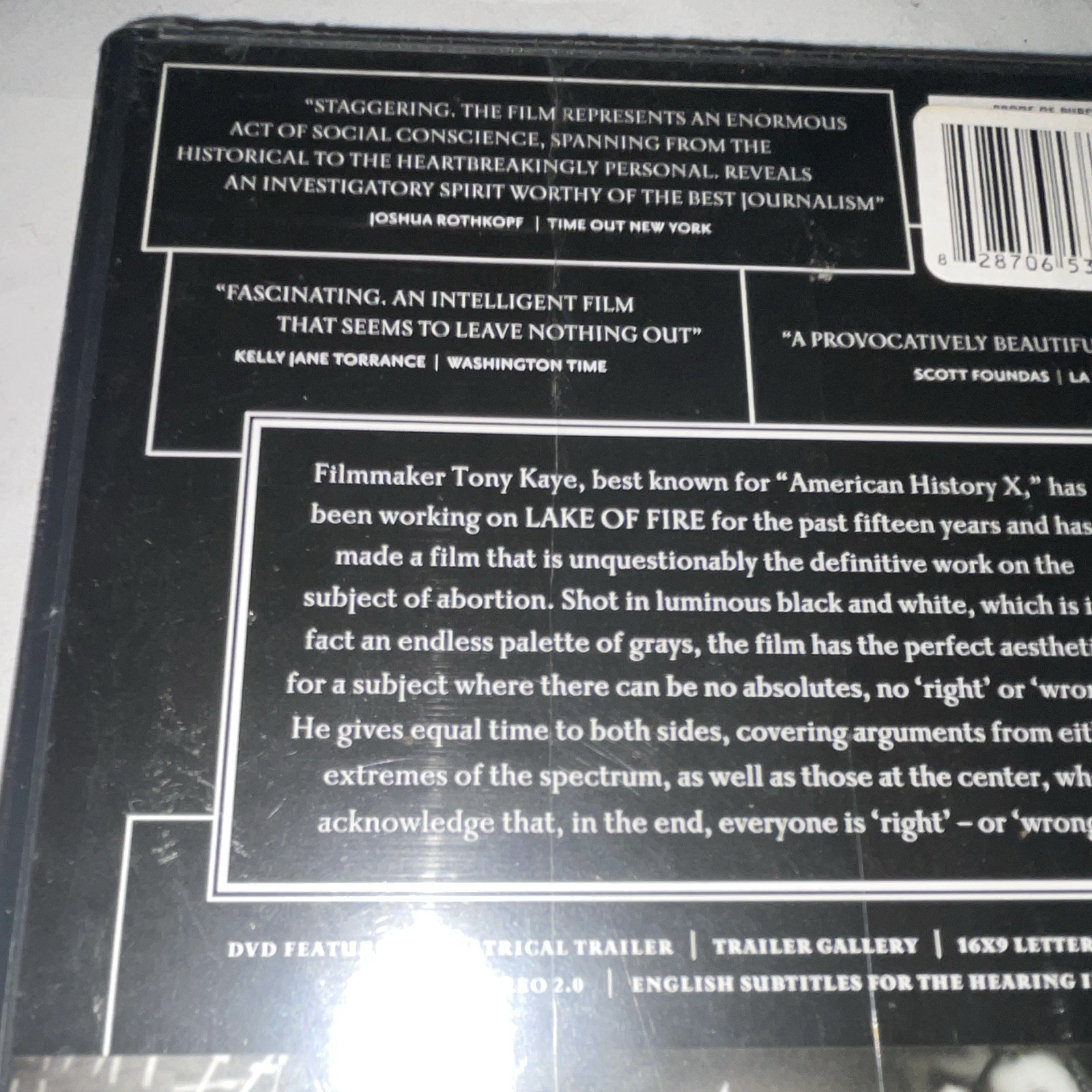 Brand new sealed Lake of Fire DVD – Tony Kaye Documentary, Widescreen 16:9