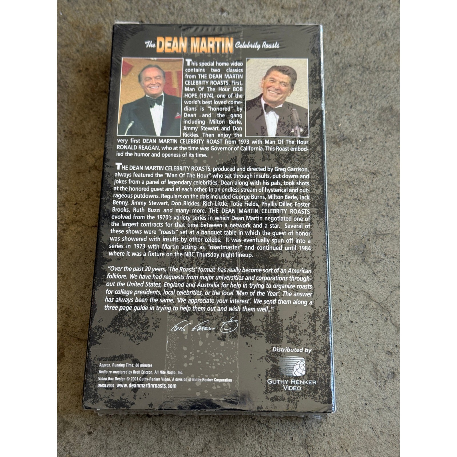 Dean Martin Celebrity Roasts VHS Bob Hope Ronald Reagan Men Of The Hour Sealed