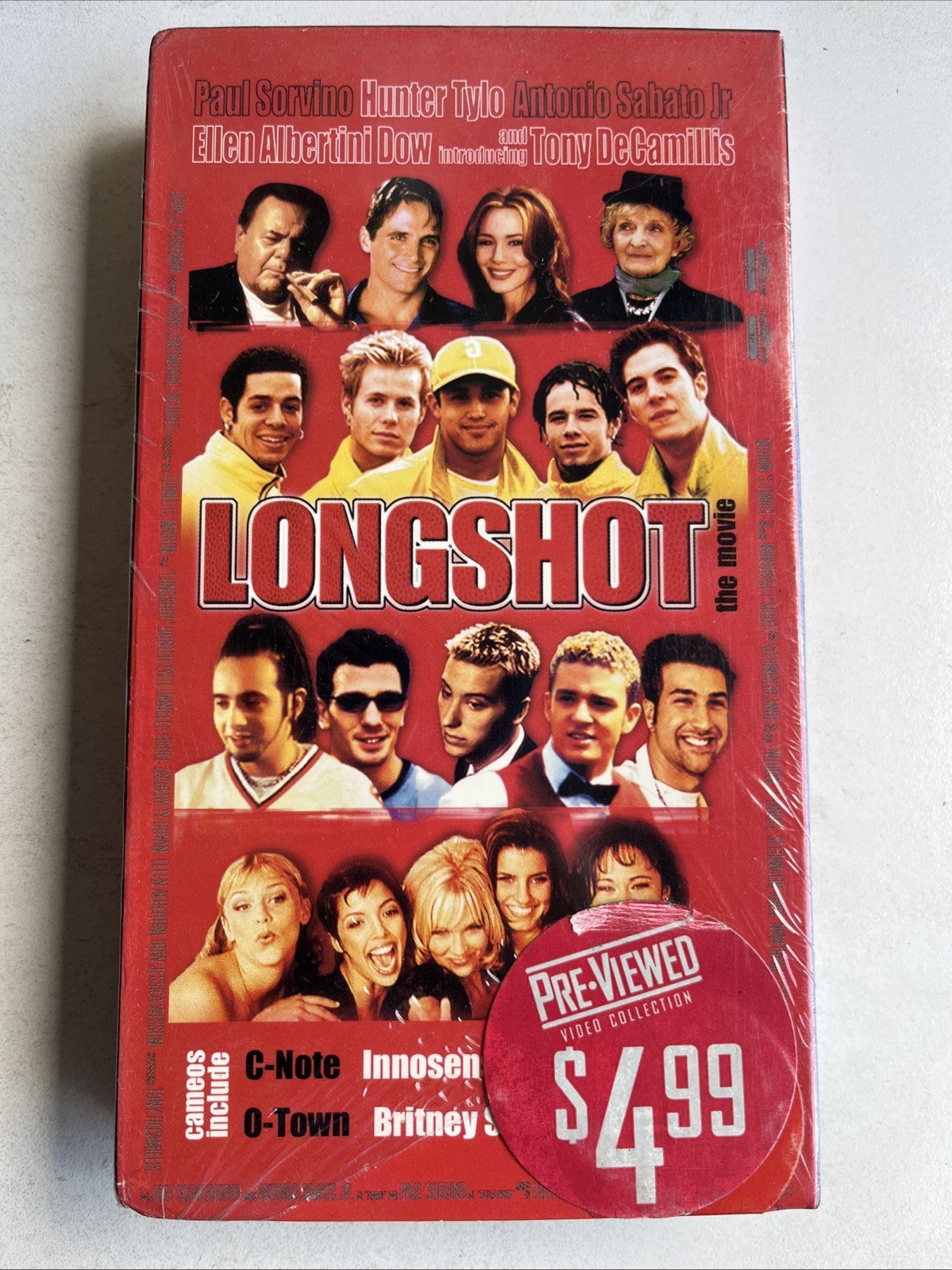 LONGSHOT – THE MOVIE VHS VIDEO MOVIE, PAUL SORVINO, HUNTER TYLO, ELLEN DOW