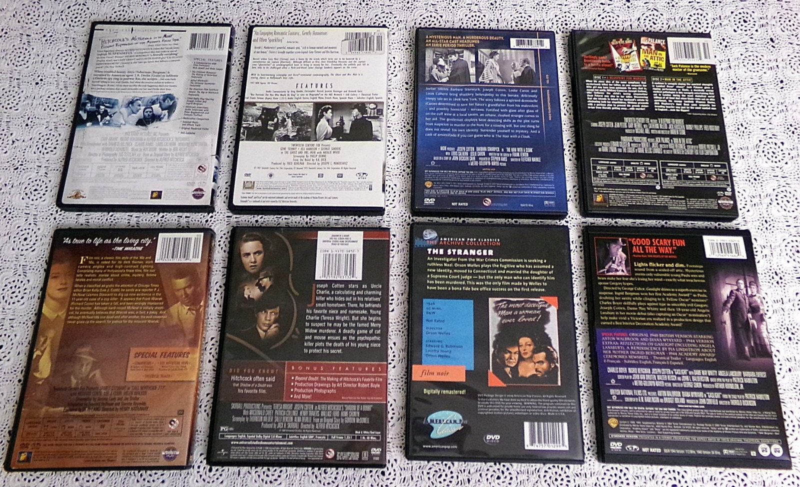 DVD Lot of 8 1940s 1950s Film Noir Movies Oldies Vintage Classic Hollywood Films
