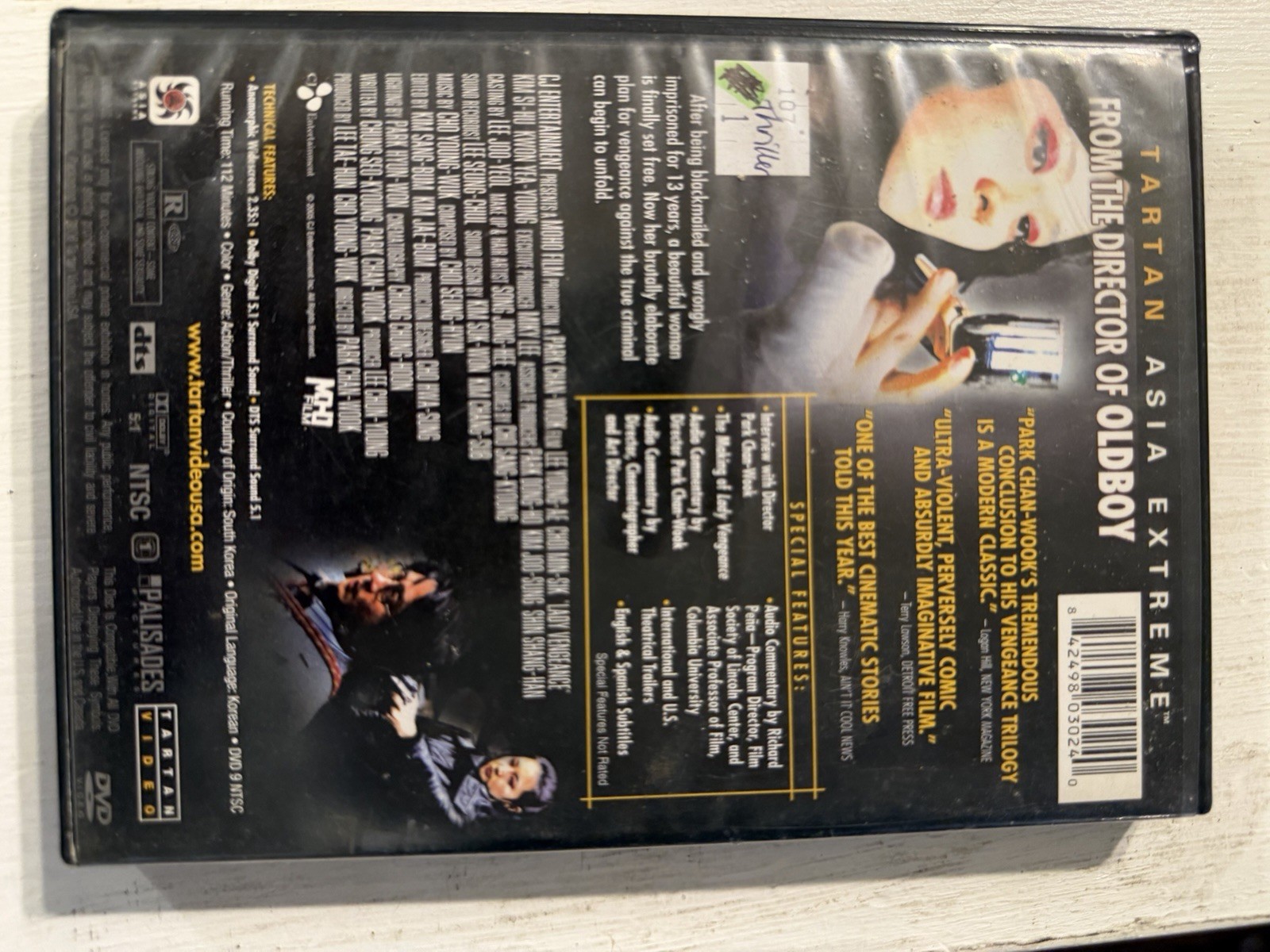 Palisades Tartan Lady Vengeance DVD, Park Chan-Wook, Drama, 2005, Eng Sub