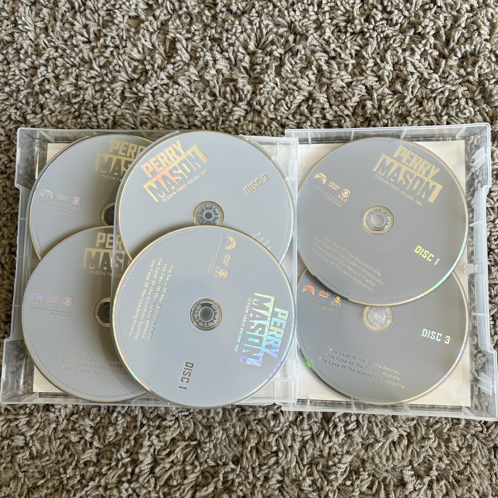 Perry Mason Series Atty. At Law DVD Set Seasons 1-9 ( Missing 2 Disc) See Photos
