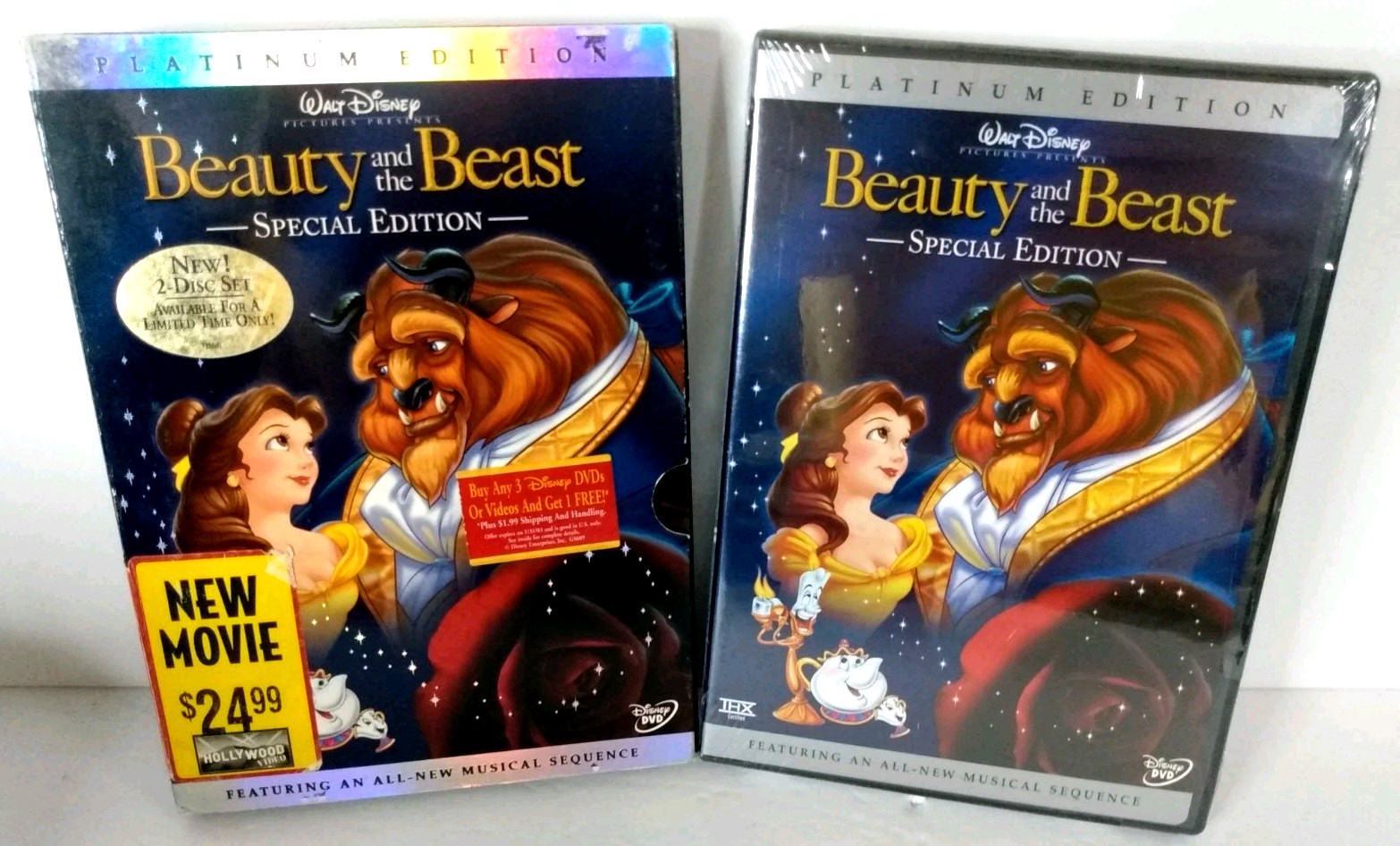 NEW Beauty and the Beast Platinum Edition DVD 2002 2-Disc Set Special Edition