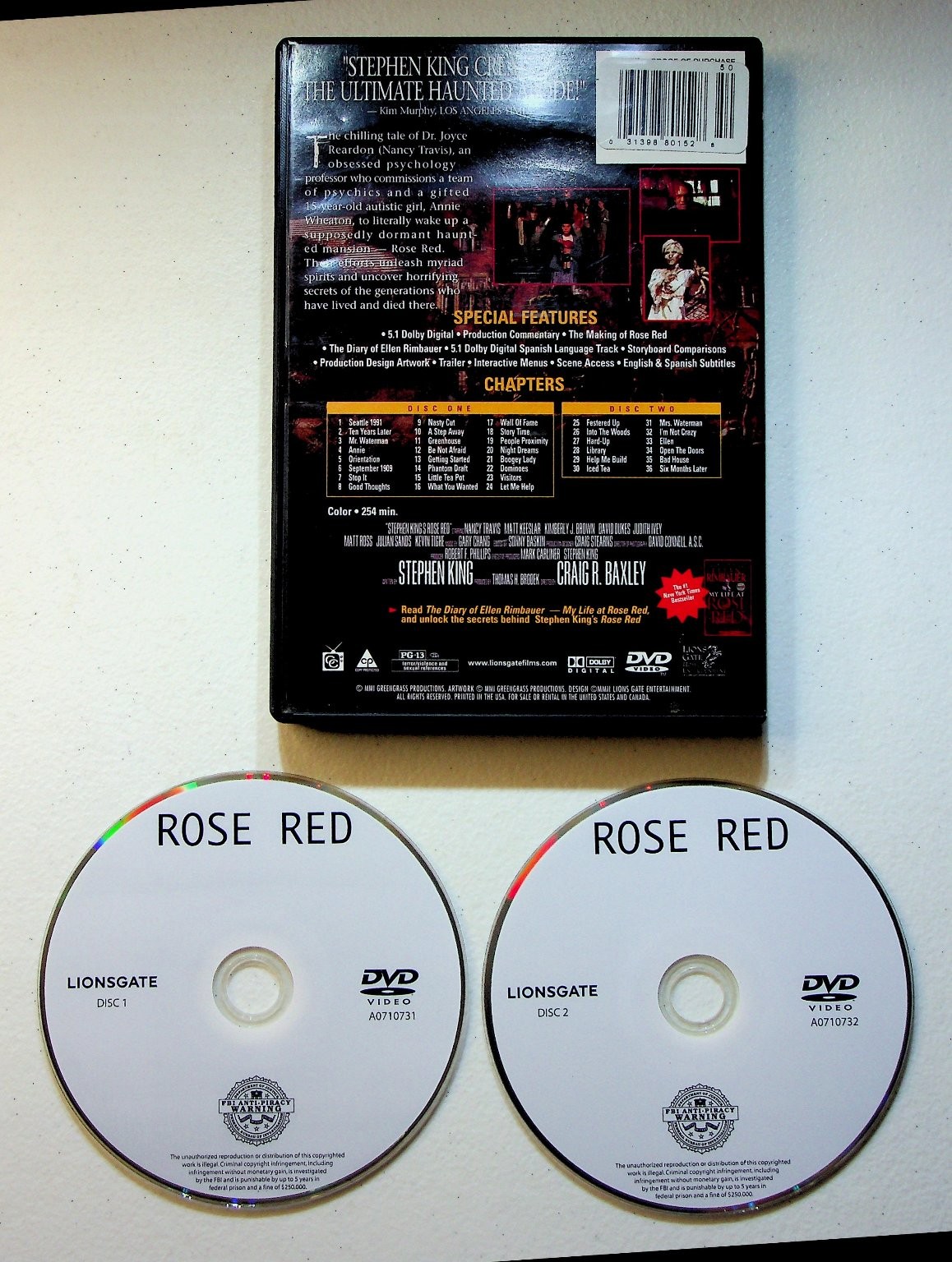 Stephen King’s Rose Red DVD 2002 Deluxe Edition Craig R. Baxley Horror