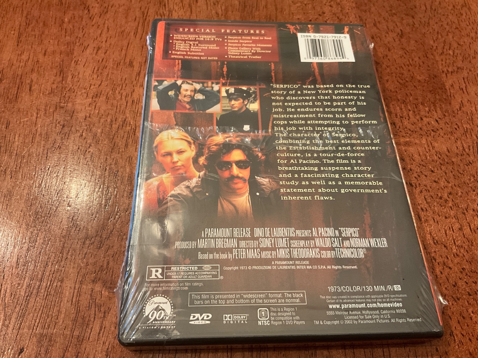 Serpico (Widescreen Collection DVD) Al Pacino – New, Sealed