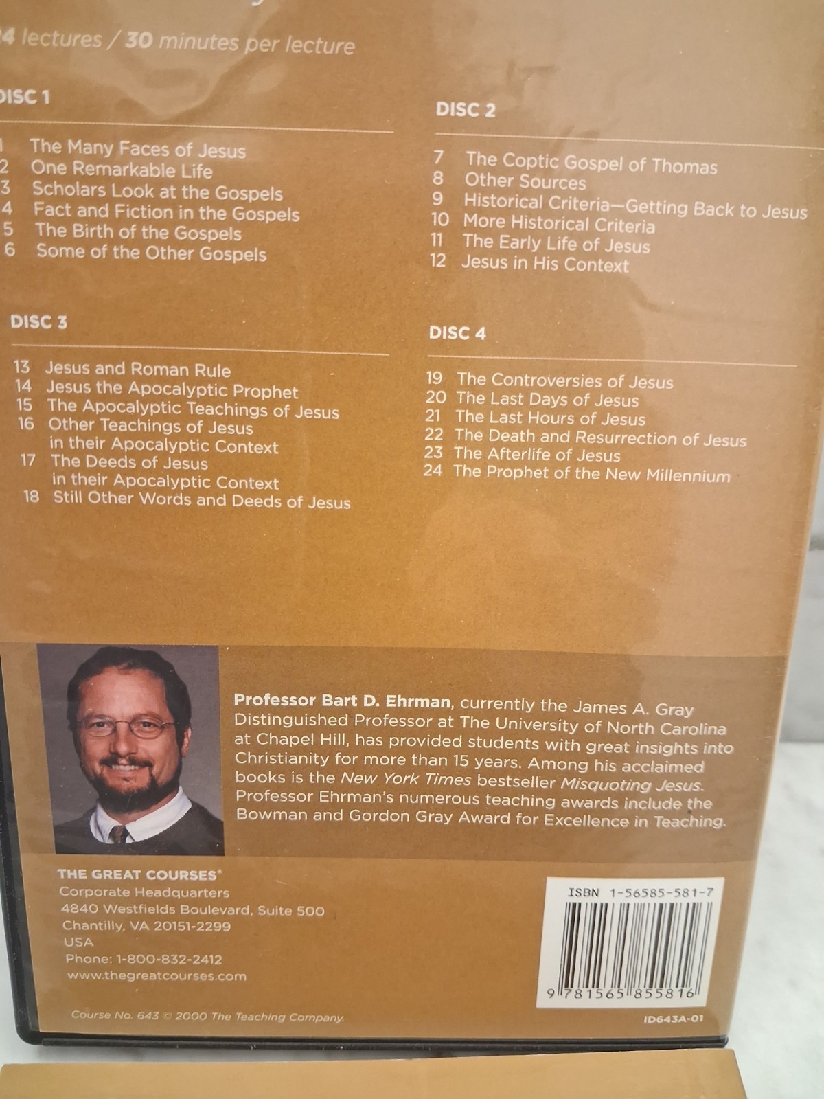 The World of Biblical Israel The Historical Jesus Great courses DVD’s and Books