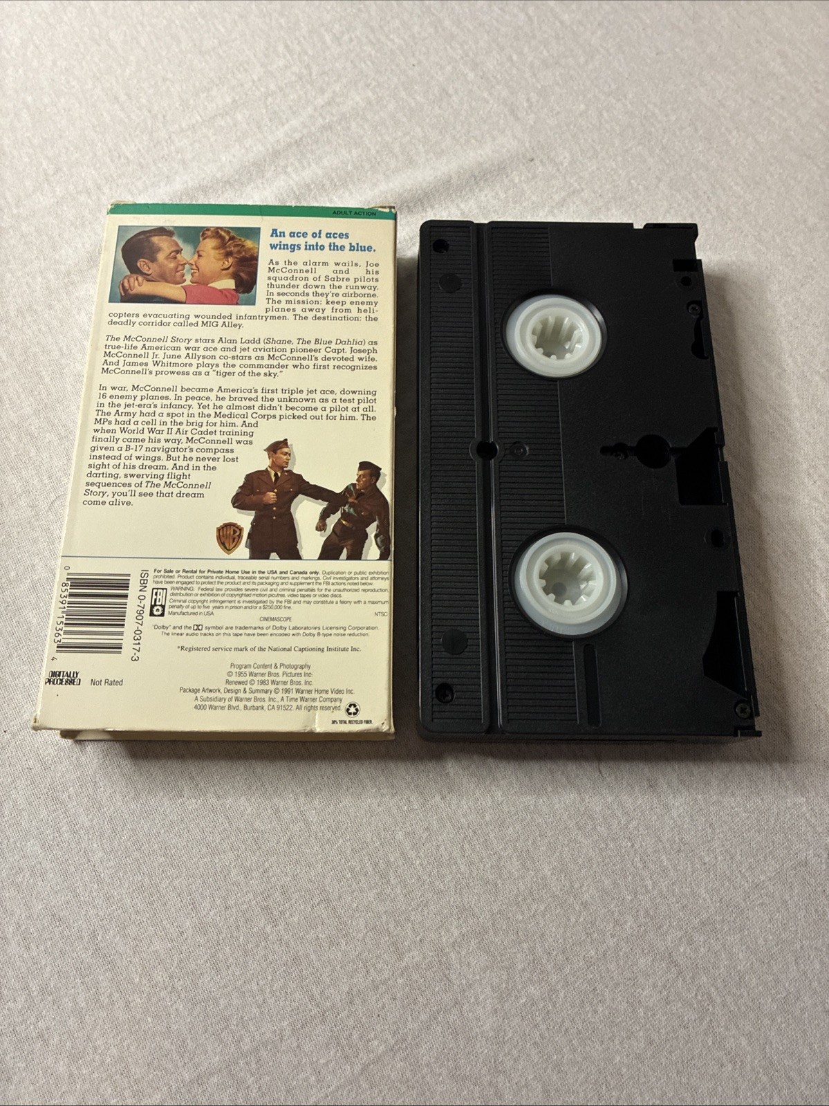 Warner Home Video The McConnell Story 1990 VHS Alan Ladd **Buy 2+ Save 45%**
