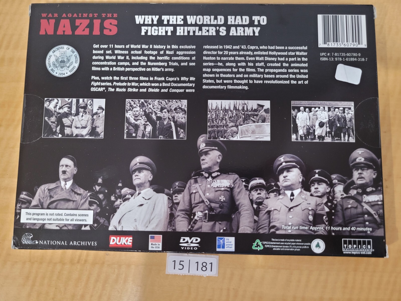 War Against The NAZIS – 11 Hours of World War II History – Boxed DVD Set – New