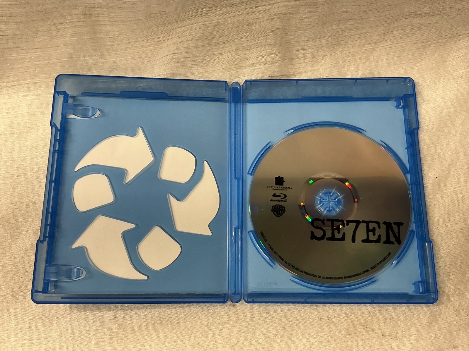 Seven (Blu-ray, 1995) Se7en Brad Pitt Morgan Freeman Free Shipping!