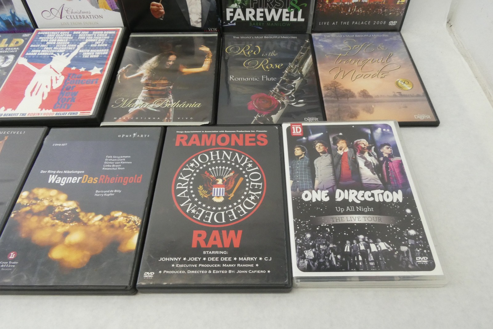 Lot 17 Music Concert DVDs One Direction Ramones Barbra Streisand Shirley Bassey