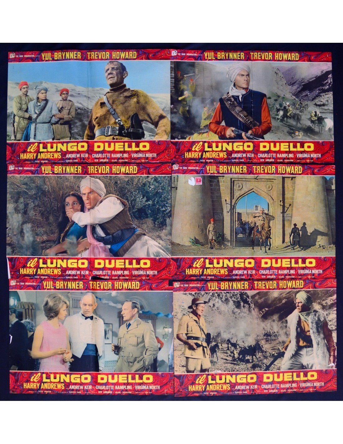 fotobuste IL LUNGO DUELLO yul brinner trevor howard ken annakin F406
