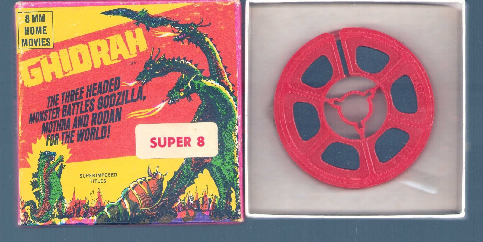 Ghidrah the Three Headed Monster: Battle of the Monsters – Super 8MM – 1973