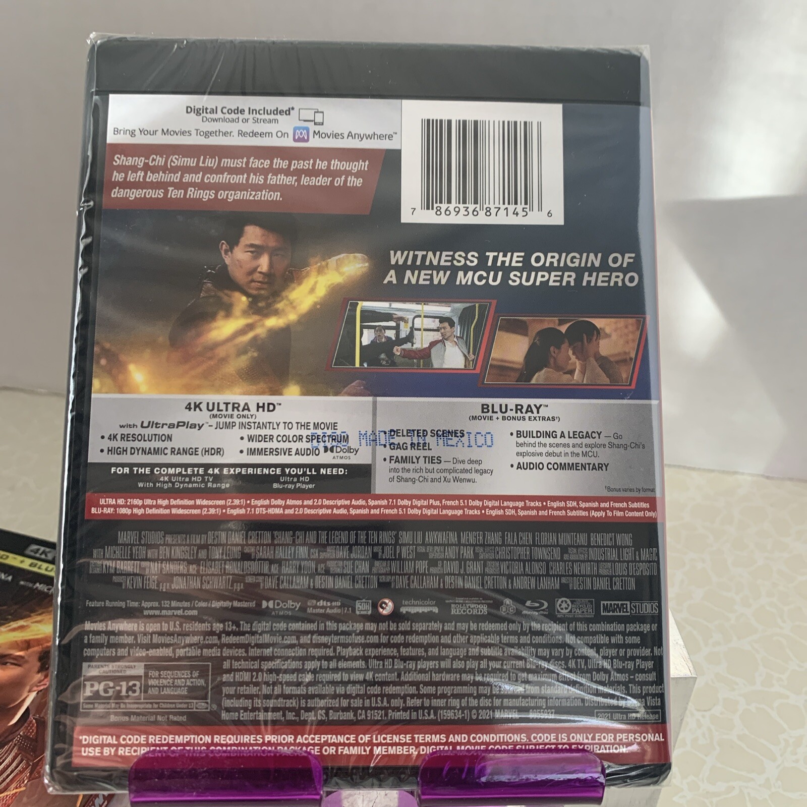 SHANG-CHI AND THE LEGEND OF THE TEN RINGS NEW 4K ULTRA HD BLU-RAY Sealed!