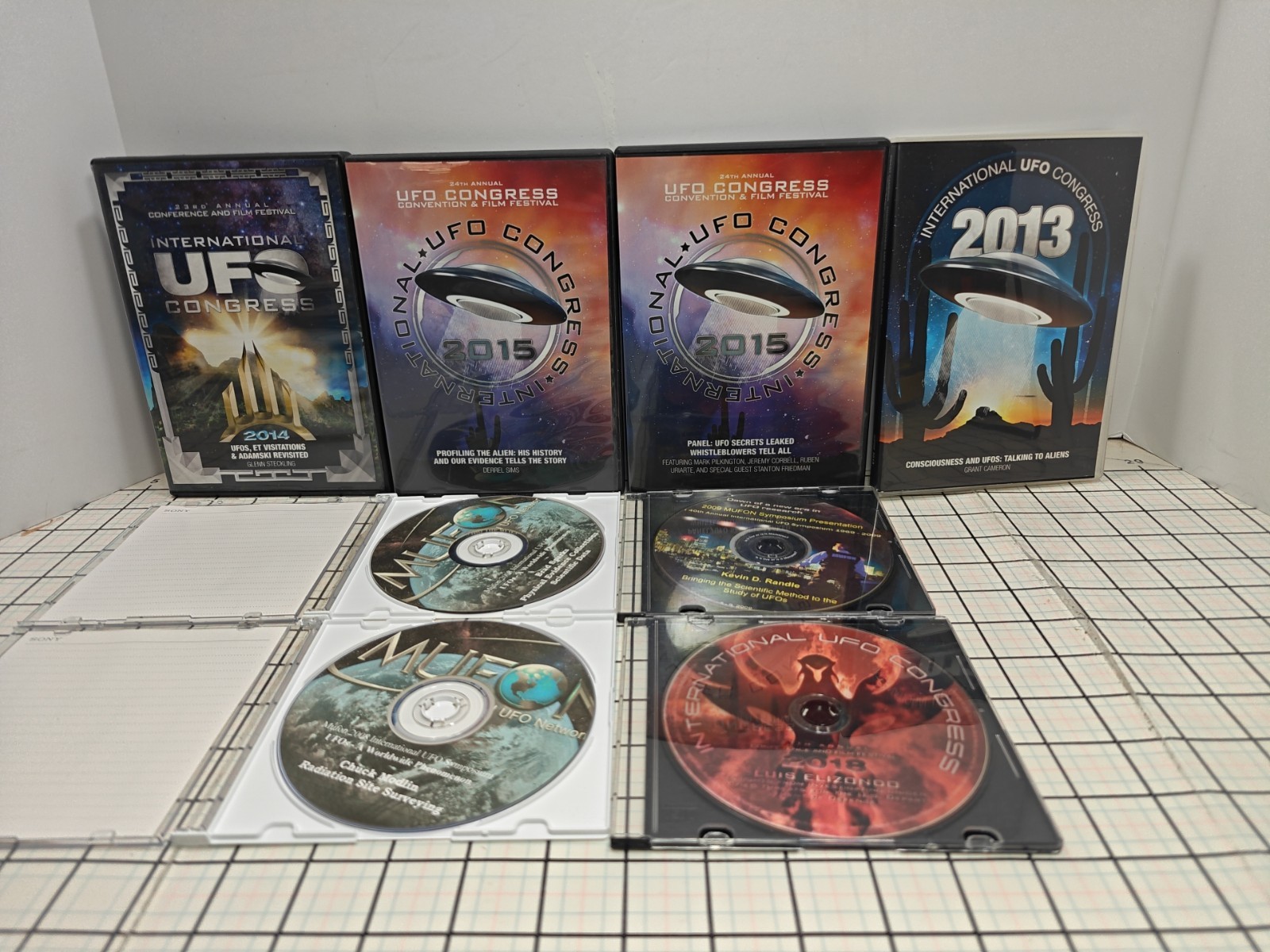 International UFO Congress, MUFON Convention DVD Lot Of 8 Alien Convention Discs