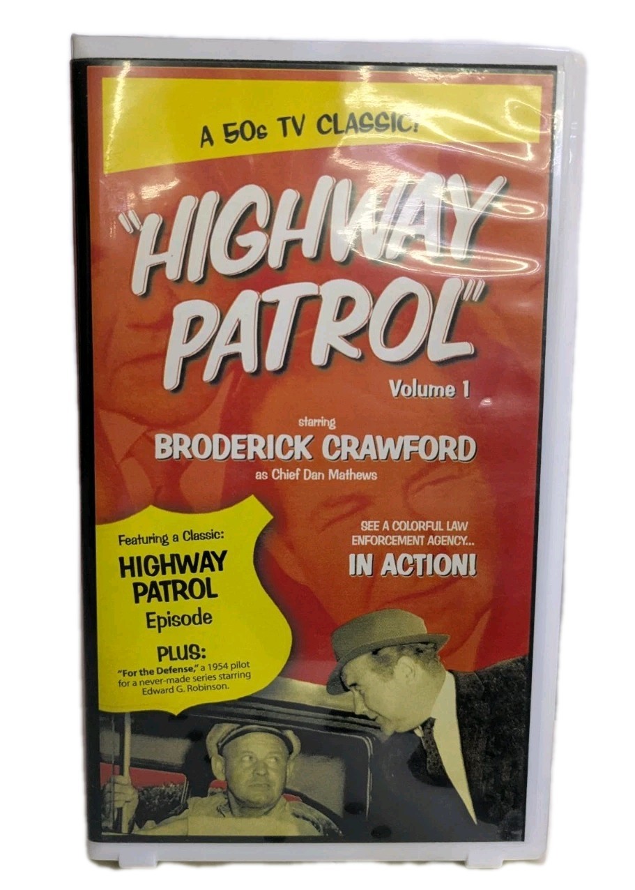 Highway Patrol: Broderick Crawford Volume 1 Nostalgia Family Video VHS B&W 60min