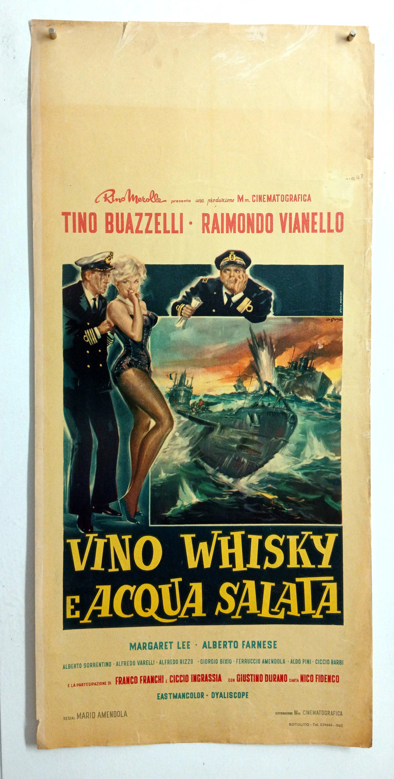 cm.33×70-VINO WHISKY E ACQUA SALATA-VIANELLO-FRANCHI-INGRASSIA-COMMEDIA-N94-18