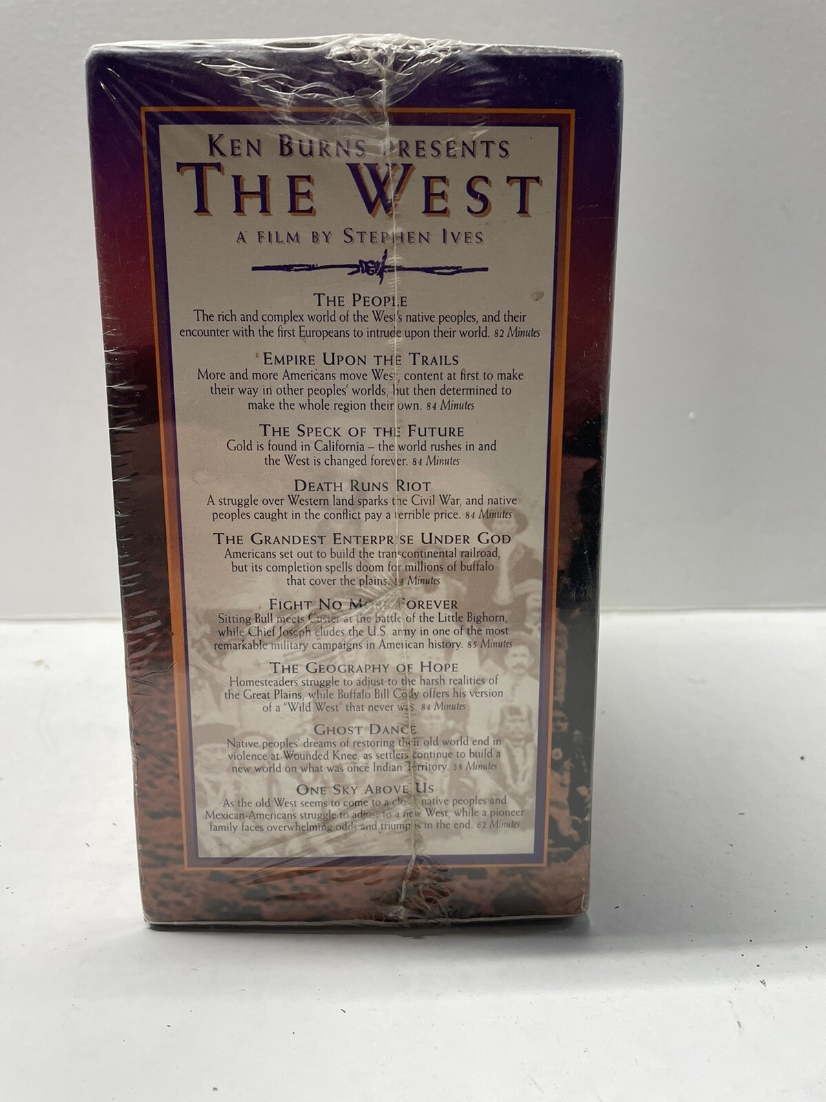 Sealed! Ken Burns Presents-The West: A Film by Stephen Ives VHS,1996, 9-Tape Set