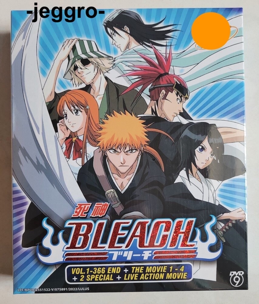 Anime DVD BLEACH Complete Series + The Movie 1-4 + 2 Special + Live Action Movie