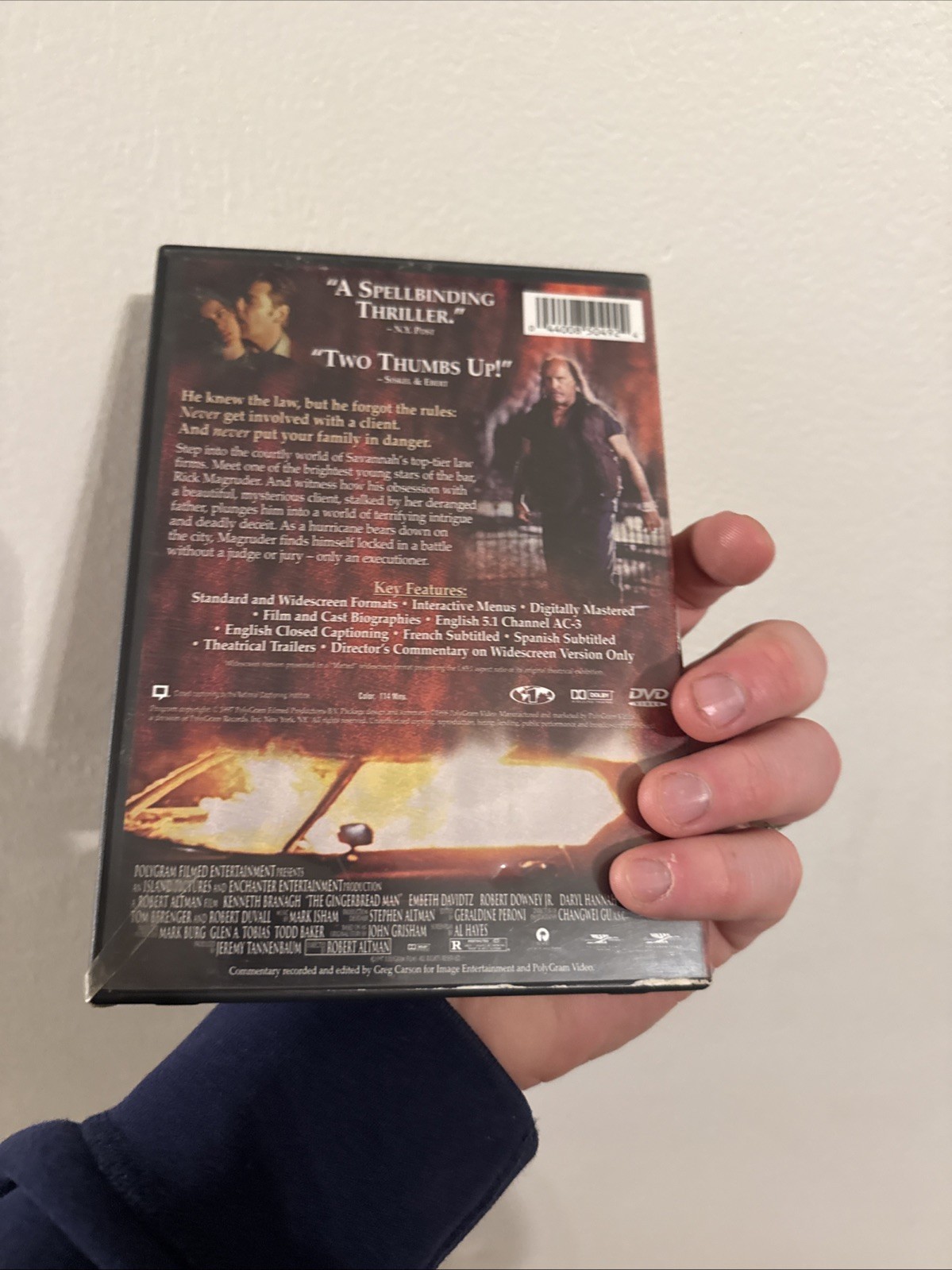 The Gingerbread Man (DVD, 1998, Closed Captioned Multiple Languages)