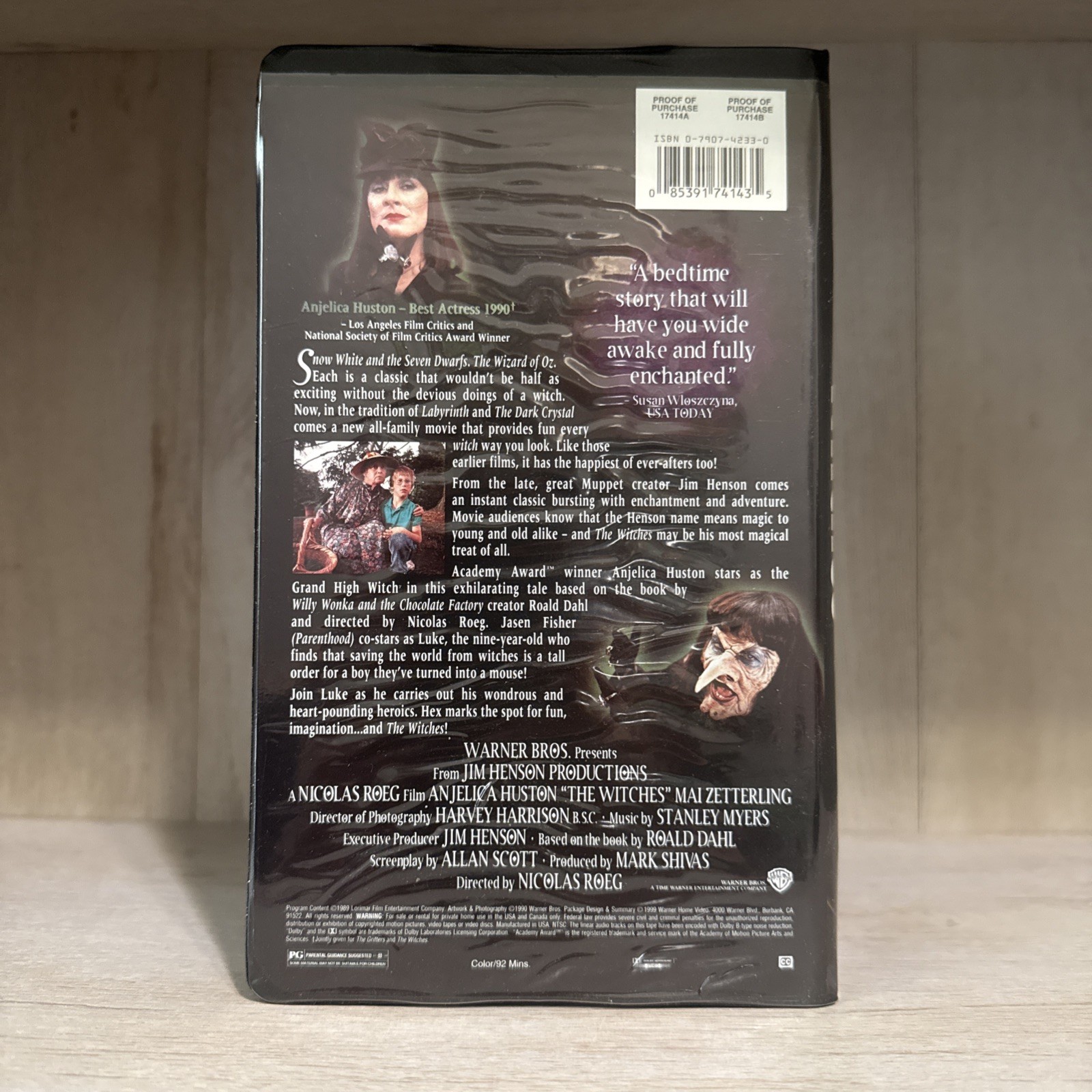 The Witches VHS 1990 Clam Shell Angelica Houston Jim Henson